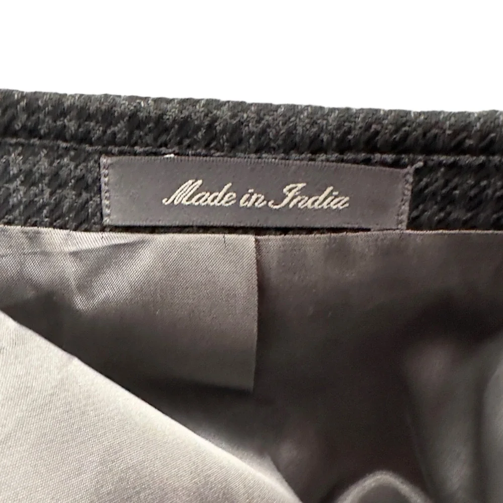 Oscar De La Renta Blazer Mens‎ Size 42L Gray Black Houndstooth Lambswool Classic